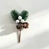 Suministro transfronterizo de Navidad: ramas de plantas artificiales, agujas de pino, ramas de flores, accesorios, decoraciones festivas, plantas artificiales, bayas rojas, ramas de frutas