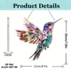 Adornos Colgantes de Pájaros de Acrílico de Colores para Decoración de Jardín Exterior y Sala de Estar, Adornos Pequeños para Escena de Fiesta Navideña