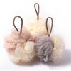 Fabricantes de origen 50g bola de baño de dos colores Flor de baño una gran cantidad de punto grande flor de baño de espuma lisa bola de baño