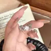 Novo Brilhante Vintage Flor de Íris Ovo de Pombo Zircônia para Mulheres, Joia de Anel de Luxo Leve de Nicho de Alta Qualidade