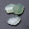 Colgante de jade natural de 19 x 25 mm con cerradura de bebé tallada en ambos lados con cerradura Ruyi