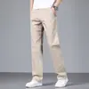 Pantalones casuales ligeros de verano para hombre, corte recto holgado, versátiles y transpirables, pantalones largos para hombre, pantalones de vestir elegantes, de alta gama