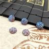 Nuevas estrellas redondas de resina de 10 mm parche de superficie de mineral de diamante cóncavo-convexo aretes collar accesorios de joyería diy