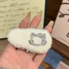 Dulce Felpa Diamante Brillante Gato Kt Pinza Pinza Lateral Nueva Pinza para Flequillo Nuevo Pasador Accesorios para el Cabello