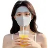 Máscara de Proteção Solar Facial Completa 2026 para Corrida ao Ar Livre no Verão, Máscara Respirável de Seda Gelada que Permite Beber Água, Protetor Facial de Proteção Solar