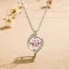 Estilo Coreano Nuevo Colgante Inteligente en Forma de Corazón para Mujer Cadena de Collar Inteligente con Circonita Incrustada de Diamante Joyería Simple de Moda