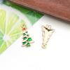 Colgante navideño de aleación de aceite con gota de oro KC de 20 tipos mixto, accesorios de joyería para bricolaje, colgante de joyería, árbol de Navidad.