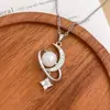 Colar Leve Luxo Nicho Anel Pérola Colar Acessórios Moda Simples Dia dos Namorados Chinês Corrente da Clavícula Cruzamento Venda Quente Corrente de Suéter