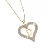 Colar Versátil de Coração com Letra Estilo Luxo Leve para Mulheres, Presente da Moda de Nicho para o Dia dos Namorados Chinês para Namorada, Presente para Mãe