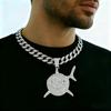 Hip-Hop Aleación Completo Diamante Animal Incrustado con Pedrería Tiburón Colgante Exagerado Europeo y Americano Transfronterizo Aleación Cadena Cubana Collar Joyería