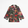 Pijama con temática de perro estilo Ins para niñas, Ropa de estar de algodón puro para primavera y otoño, Lindo pijama tipo cárdigan famoso en Internet para bebés