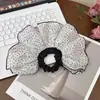 Design de Semicírculo com Bolinhas Retro Laço para Cabelo Elegante Anel Salsicha para Rabo de Cavalo Prendedor de Cabelo de Alta Qualidade