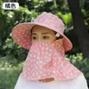 Chapéu de Sol Protetor Solar de Verão para Mulheres Chapéu de Sol para Agricultura ao Ar Livre Chapéu Cachecol para Colheita de Chá Chapéu de Pescador para Passeio Viagem Escalada