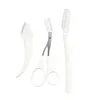 LUCKGO Set de Recortador de Cejas Combinación Tipo Seguro Tijeras Anti-Rayaduras Raspador Hoja de Ceja Artefacto Especial para Hombres y Mujeres