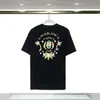 Camiseta de comercio exterior fuente nicho verano nuevo estampado logo Casablanca camiseta de manga corta mujer 100% algodón puro