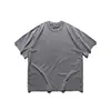 Ropa de Hombre Beijie Verano 2026 Nueva Camiseta de Manga Corta Color Sólido Lavado con Sal Copo de Nieve de Peso Pesado Camiseta Básica de Media Manga para Hombre