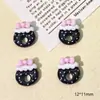 Mini Serie Pequeña Negra Accesorios de Resina DIY Pegamento Cremoso Funda de Teléfono Accesorios para el Cabello Pasador Pendientes Accesorios para Pulsera