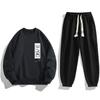 Primavera e Outono Terno Esportivo Casual Masculino Gola Redonda Suor Calças de Tornozelo de Manga Comprida Moda Coreana Masculina Sem Preocupações Colocação