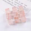 10*10mm Flor de Pegamento Amarillo Transparente Cubo de Azúcar Cuentas Sueltas Pulsera DIY Collar Accesorios de Joyería Productos Semiacabados Venta al por Mayor