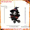 Murciélago de Dibujos Animados Bruja en Calabaza Halloween Transfronterizo Colgante Decoración para Mochila de Coche Acrílico 2D