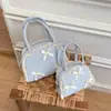 Bolsa Infantil Transfronteriza, Nuevo Estilo Coreano Bolso de Mano de Lunares con Lazo, Bolsa Cruzada Linda de Encaje para Niña, Bolsa para Labial