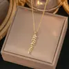 Collar de acero de titanio nuevo sin decoloración para mujer, cadena de clavícula ligera de lujo de verano, nicho, todo-partido, joyería de temperamento de alta gama