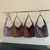 Bolsa Tote Estilo Preguiçoso Outono Inverno Estampa de Leopardo Retrô Nova Feminina Coreana de Nicho Grande Capacidade Casual Bolsa de Ombro Bolsa de Braço