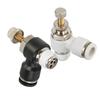 Jiadi SL/SC4-M5 válvula de borboleta tipo L unidirecional de ajuste rápido conector de válvula reguladora de velocidade pneumática de rosca externa de inserção rápida