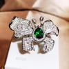 Anillo Flor Tesoro Color Diamante Morado Brillante para Mujer Apertura ins Lujo Ligero Gama Alta Nicho Diseño Elegante Elegante Combinable