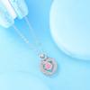 Collar de corazón de plata esterlina S925, encantador y elegante collar de clavícula con forma de corazón palpitante de lujo para mujer, regalo de Navidad