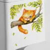 Adesivo de Parede Foto Gatinho Fofo Transfronteiriço Deitado no Topo da Árvore Quarto Sala de Estar Entrada Parede de Fundo PVC Autoadesivo Removível