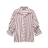 Camisa de Rayas para Mujer de Longitud Ajustable, Estilo Europeo y Americano, Nueva Colección Otoño 2026, Venta al por Mayor 26628