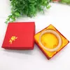 Caja de Embalaje Caja de Joyería Caja para Pulsera con Flor Roja Estampada Caja de Papel para Pulsera de Flor Rosa Caja de Embalaje Simple Venta al por Mayor
