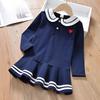 Vestido Polo para Bebé Niña 2026 Estilo Nuevo Princesa Primavera y Otoño Vestido de Verano a la Moda Vestido para Niños Pequeños Vestido de Otoño para Niñas