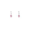 Pendientes Franceses de Circonita Rosa Dulce para Mujer Temperamento Suave de Alta Gama Únicos Pendientes de Botón de Corazón Joyería de Oreja Versátil y de Moda