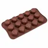 Molde de Silicona con Forma de Corazón para Chocolate de 15 Piezas Molde DIY Hecho a Mano para Galletas Fondant