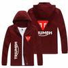 Nueva chaqueta tipo cárdigan con capucha deportiva informal estampada para hombre, disponible en otoño, chaqueta cortavientos de moda urbana para hombre.