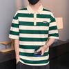 Camiseta de Manga Corta de Verano 2023 para Hombre, Camisa Básica de Cuello Solapa, Top para Estudiantes y Adolescentes, Manga Media, Estilo Fresco