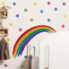 FX-D420 colorido ponto arco-íris quarto infantil sala de estar casa decoração de fundo adesivo de parede atacado autoadesivo