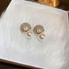 Pendientes de perlas de plata S925, pendientes de moda de alta gama, estilo coreano elegante y fragante, pendientes de celebridades de Internet, nueva moda 2022
