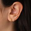 Conjunto de tres piezas de pendientes para mujer con temperamento a juego y incrustaciones de circonitas de moda de gran venta transfronteriza entre Europa y Estados Unidos
