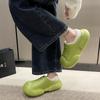 Pantuflas de Algodón Impermeables para Pareja Zapatos de Invierno para Mujer Nuevos Cálidos de Suela Gruesa Impermeables Bolsa de Zapatos de Algodón Luna con Atuendo de Invierno