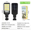 Luz de Pared Solar LED para Exteriores Transfronteriza con Sensor de Movimiento Corporal, Luz de Jardín para Uso Doméstico, Montaje en Pared con Iluminación por Control Remoto