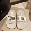2024 Nuevas Pantuflas para Mujer Calzado de Exterior Pantuflas de Suela Gruesa Velcro Avanzado de una Pieza Punta Abierta Sandalias de Playa Venta al por Mayor