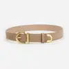En stock Moda Nueva Cinturón Versátil de Dos Capas de Piel de Vaca para Mujer Cinturón Decorativo de Cuero para Jeans Personalización