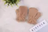 Guantes de Invierno Todo Incluido para Mujer Otoño e Invierno Estilo Coreano Guantes Cálidos con Forro de Felpa Engrosados Color Sólido Simples Guantes Cálidos para Adultos