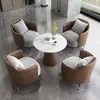 Conjunto de Sofá de Um Lugar de Luxo e Mesa de Centro para Lazer, Recepção de Hotel, Escritório, Sala de Vendas, Mesas e Cadeiras de Reunião, Salão de Beleza