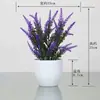 Decoración de Planta Verde Artificial Planta Pequeña en Maceta Flor de Plástico Flor Falsa Juego de Arreglo de Flores Artificiales Decoración de Bonsái Arreglo de Flores para el Hogar Planta en Maceta