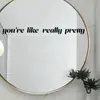 Pegatinas de Espejo con Frases en Inglés Estilo Ins Autoadhesivas para Pared Lavabo Vidrio Embellecer Pegatinas Decorativas BR0429C