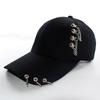 Sombrero de Mujer Estilo Coreano Distintivo Gorra con Anillo de Cadena Viaje de Estudiante Gorra de Béisbol Combinable Primavera/Verano Gorra Parasol